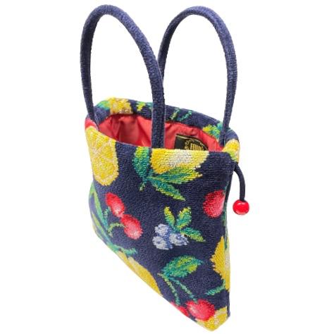 feiler（フェイラー） バッグ 手付き巾着 きんちゃく ラフルッタ 紺