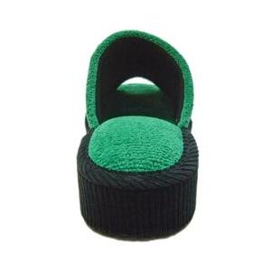 feiler（フェイラー） スリッパ ヒール有 レーシーローズ 前あき 緑