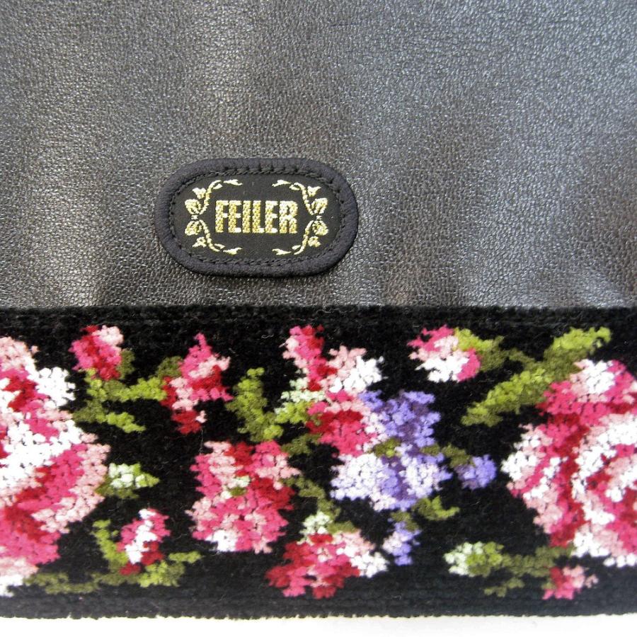 feiler（フェイラー） 巾着 きんちゃく 大 アデリーナ 黒 ブラック