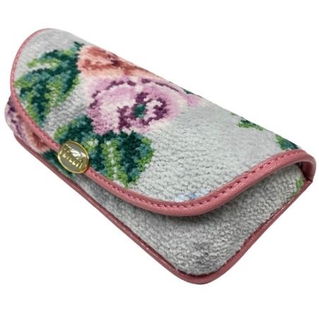 feiler（フェイラー） メガネケース 眼鏡ケース メロウローズ シルバー