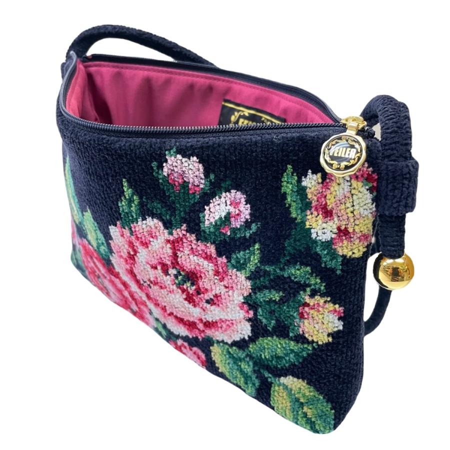 feiler（フェイラー） ショルダーバッグ ローズアダージョ 紺 ネイビー