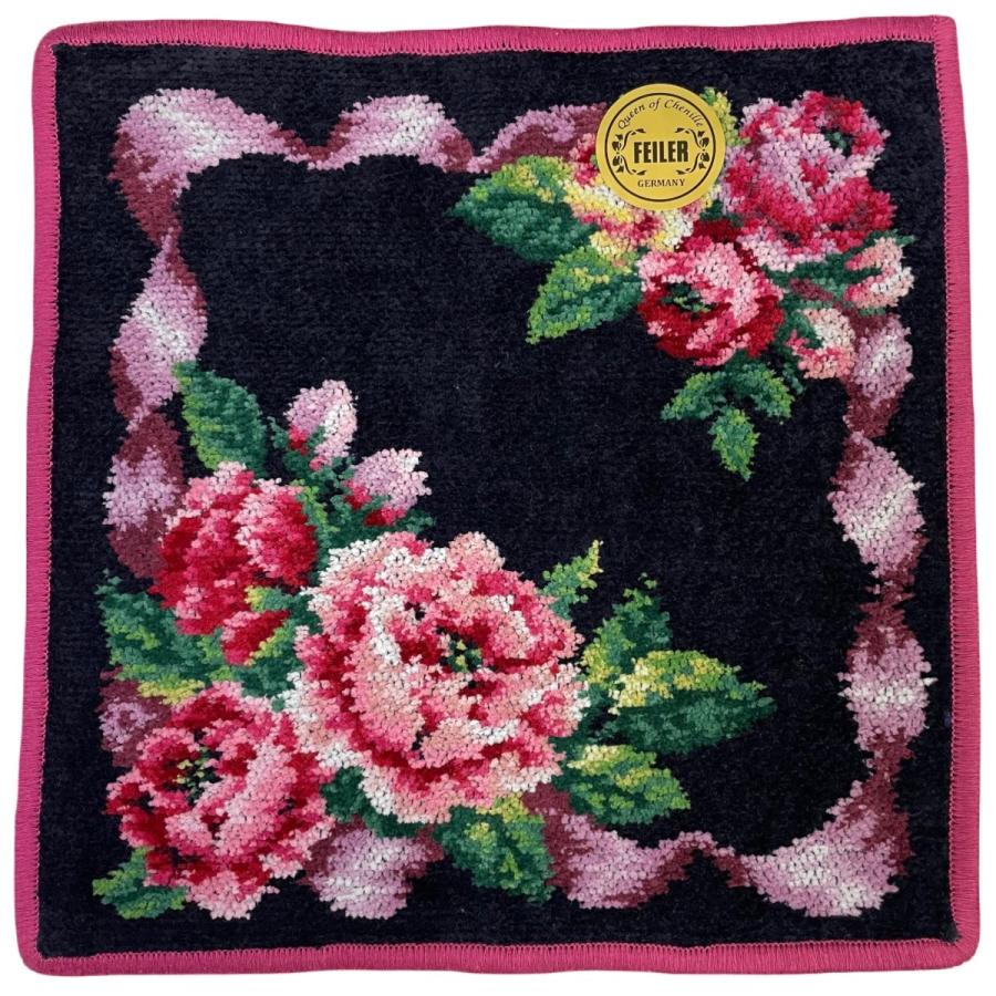 FEILER マット　新品未使用　タグ付き　50×100㎝　フェイラー　花柄刺繍 feiler（フェイラー） クリックポスト配送(送料198円) ラッピング