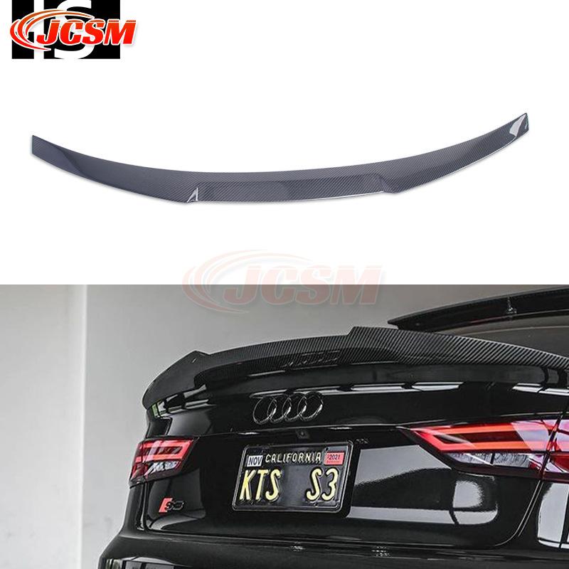 アウディ A3 S3 RS3 セダンカー 1420年 リアルカーボン製 M4タイプ トランクスポイラー ルーフスポイラー トリム リア