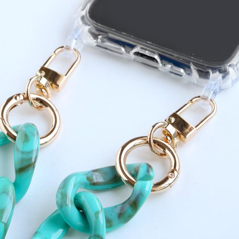 スマホショルダーストラップ チェーン 紐 アクリル ツイストチェーン