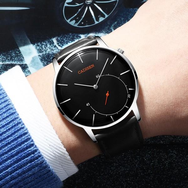 CADISEN 腕時計 メンズ腕時計 ブランド C2029 スモールセコンド レザー
