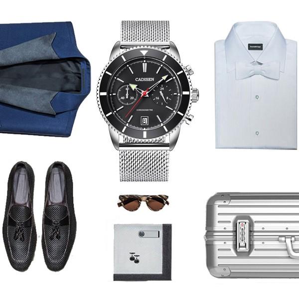 腕時計 「CADISEN/カディセン」C2029 3ダイヤル 腕時計 メンズ 腕時計