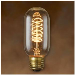 おもしろ 雑貨 インテリア エジソンバルブ Edison Bulb Tubular Spiral チューブラー スパイラル タングステン電球  照明 口金E26タイプ 40W 60W｜sincere-inc｜02