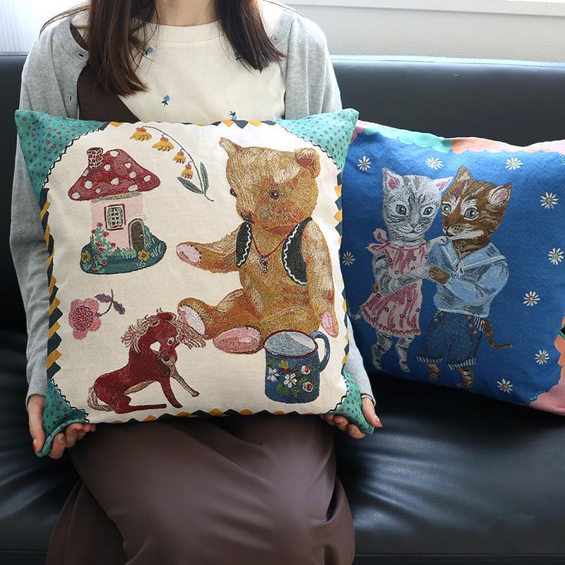 ナタリーレテ クッションカバー 45×45cm クッション 枕 背当て