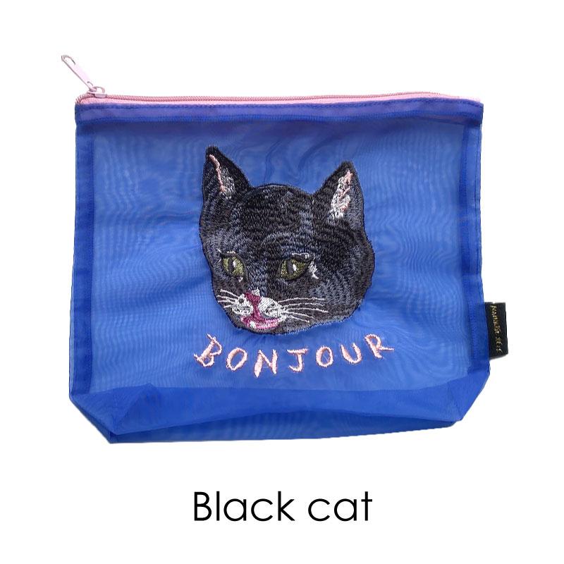 ナタリーレテ オーガンジー ポーチ 小物入れ 化粧ポーチ Nathalie Lete 横型 Organdy Pouch 大人可愛い 旅行用 猫 ネコ アニマル メール便OK |  | 11