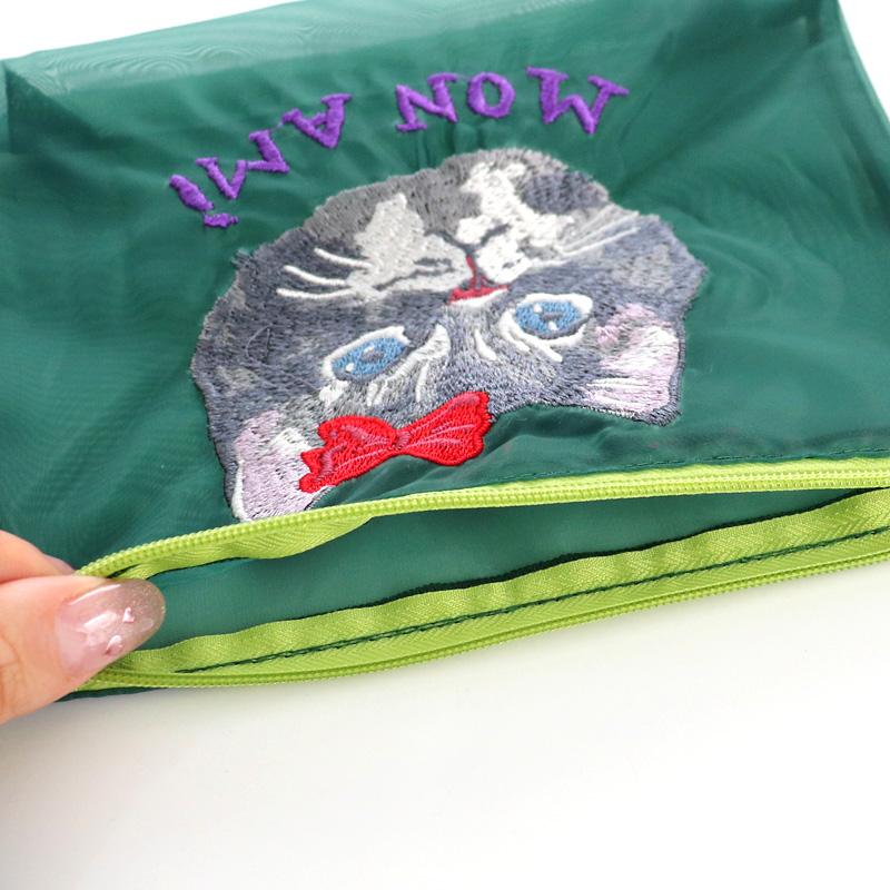 ナタリーレテ オーガンジー ポーチ 小物入れ 化粧ポーチ Nathalie Lete 横型 Organdy Pouch 大人可愛い 旅行用 猫 ネコ アニマル メール便OK |  | 03
