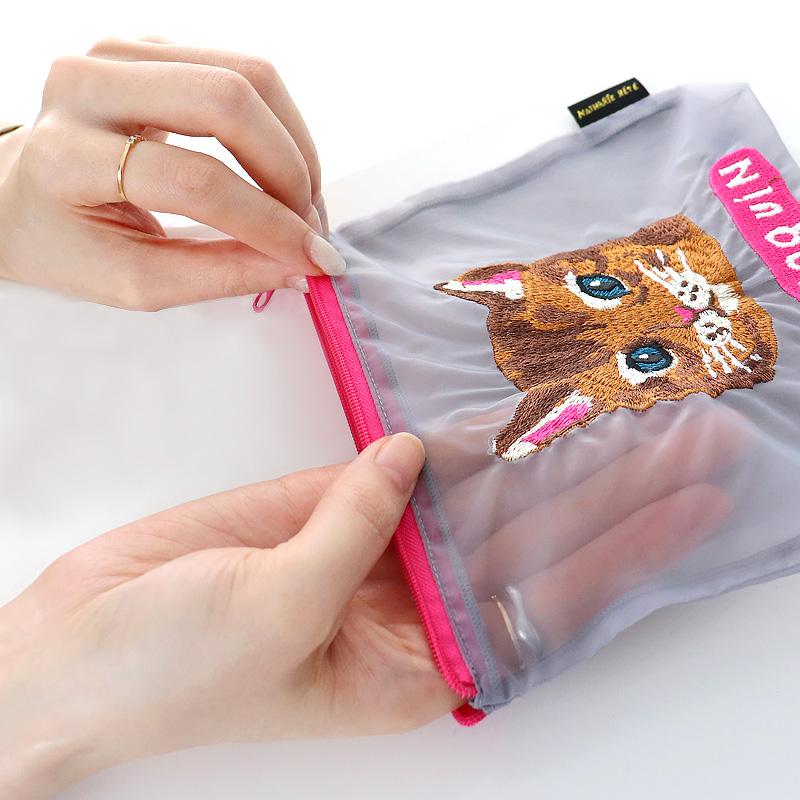 ナタリーレテ オーガンジー ポーチ 小物入れ 化粧ポーチ Nathalie Lete 横型 Organdy Pouch 大人可愛い 旅行用 猫 ネコ アニマル メール便OK |  | 08