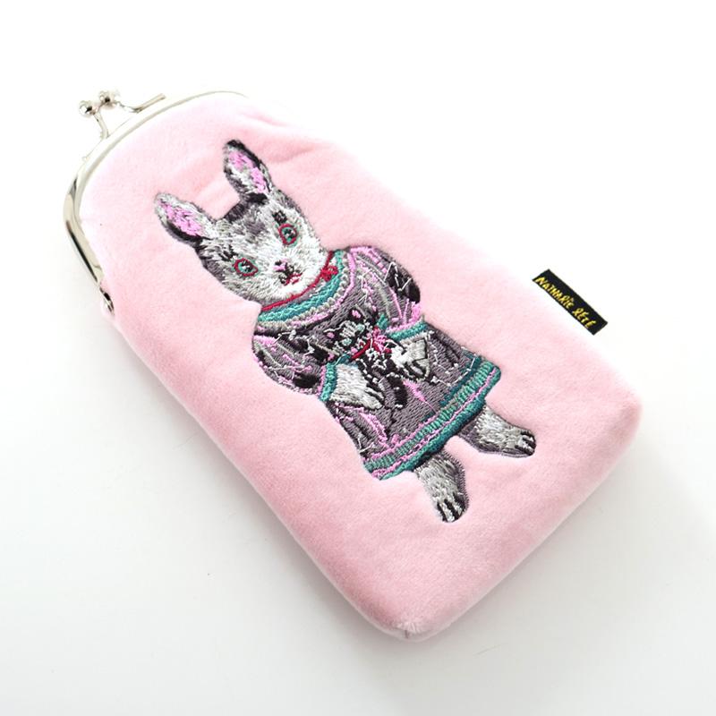 ナタリーレテ ロングパース 刺繍 ポーチ ペンケース メガネケース