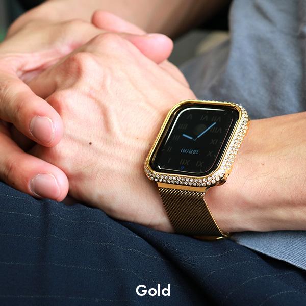 applewatch カバー アップルウォッチ 保護ケース ラインストーン