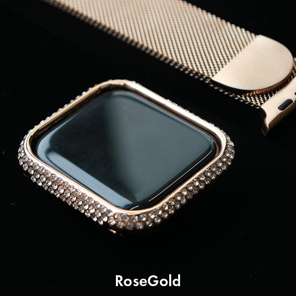 applewatch カバー アップルウォッチ 保護ケース ラインストーン 