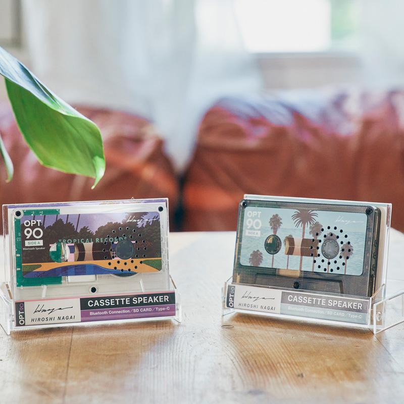 公式】カセットテープ型スピーカー 永井博コラボ Bluetoothスピーカー