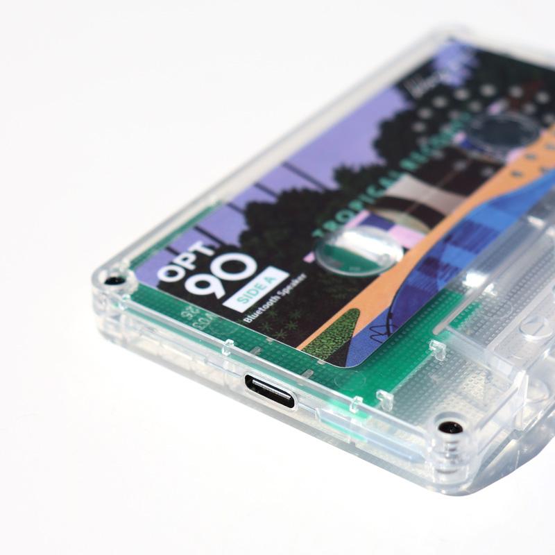 公式】カセットテープ型スピーカー 永井博コラボ Bluetoothスピーカー 