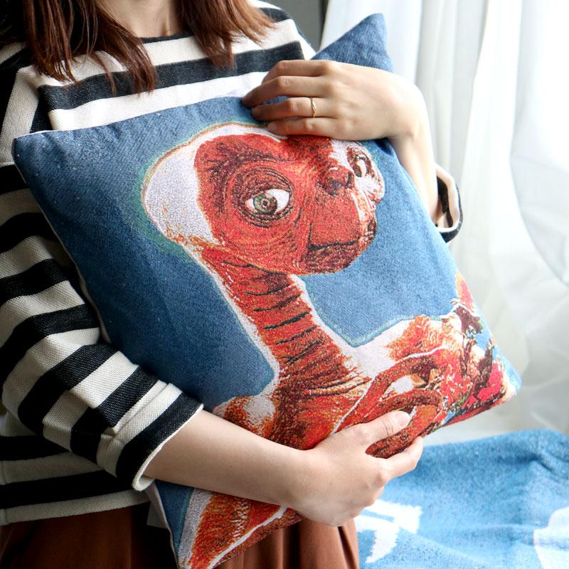 E.T. クッションカバー 45×45cm クッション 枕 背当て SF映画 名作