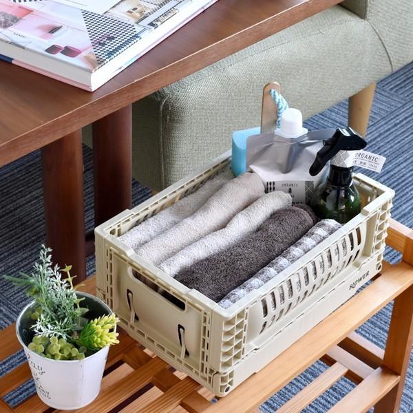 収納ケース 折りたたみ 〈SLOWER〉FOLDING CONTAINER Bask / コンテナ バスク [S] ボックス キッチン 脱衣所 おしゃれ | ブランド登録なし | 10