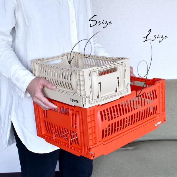 収納ケース 折りたたみ 〈SLOWER〉FOLDING CONTAINER Bask / コンテナ バスク [S] ボックス キッチン 脱衣所 おしゃれ | ブランド登録なし | 12