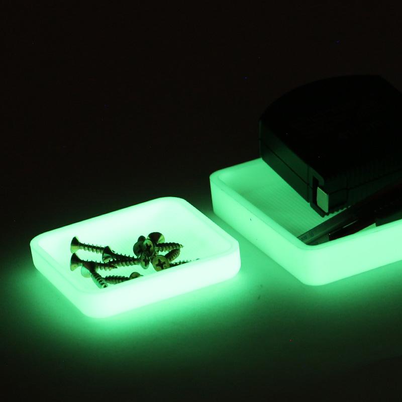 MINI GLOW PARTS TRAY ミニ グロー パーツ トレイ デスクトレー 蓄光 トレイ 夜光 発光 収納 防災 災害 停電 アウトドア 小物入れ 鍵置き メール便OK | ブランド登録なし | 09