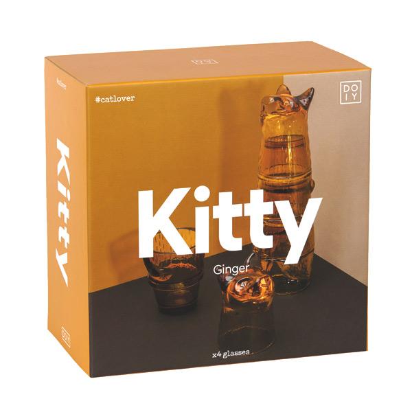 キティスタッキンググラス 4個セット kitty Glasses DOIY コップ グラスセット キャット 猫 ガラス オブジェ インテリア おしゃれ 新築祝い プレゼント｜sincere-inc｜09