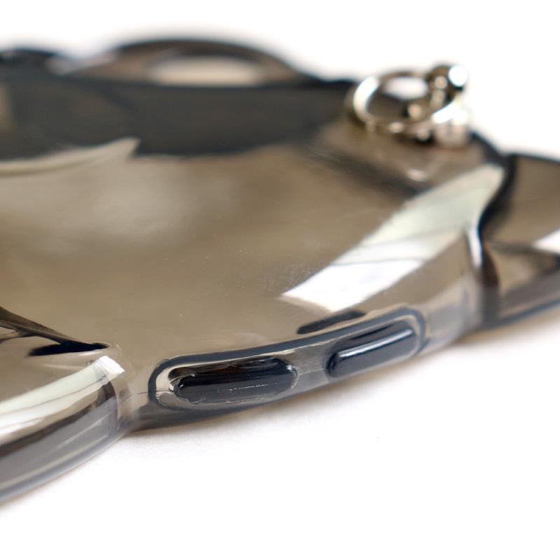 iPhoneケース クマのダイカット クリアケース チェーン