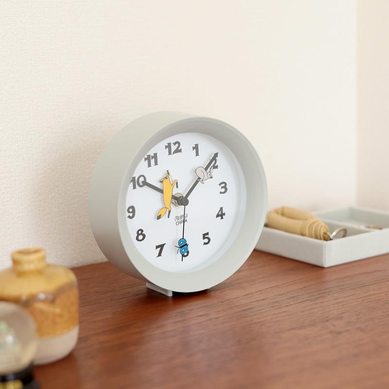 壁掛け時計 置き時計 山鳩舎 2wayクロック みやぎちか 音がしない