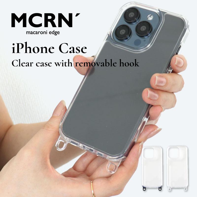 iPhoneケース クリア 取外しフック付きクリアケース アイフォンケース