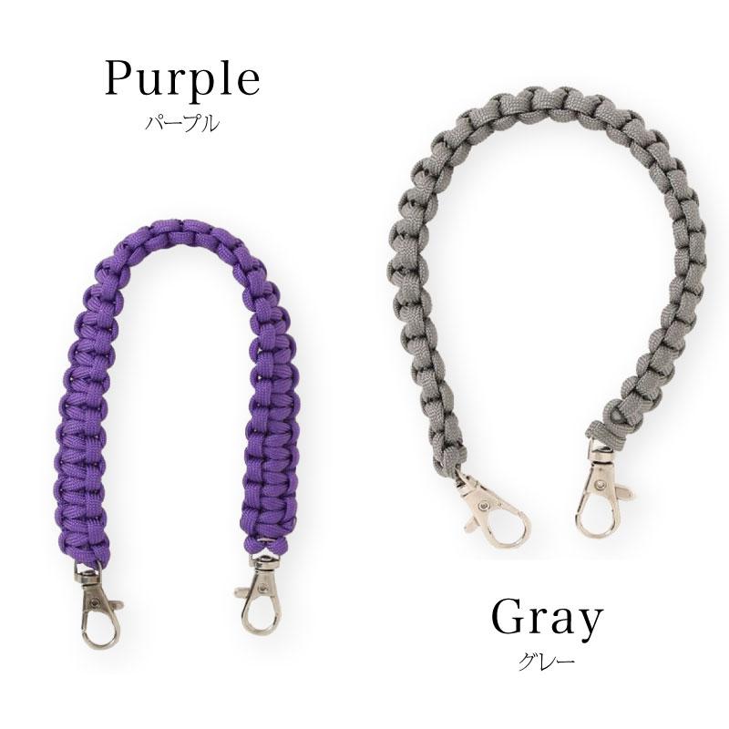 ハンドストラップ スマホ ソロモン編み込み 推しカラーショート