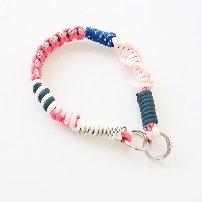 ハンドストラップ スマホ ソロモン編み込み マルチカラー ショートストラップ3 スマホ スマートフォン マカロニエッジ macaroni edge メール便OK | ブランド登録なし | 02