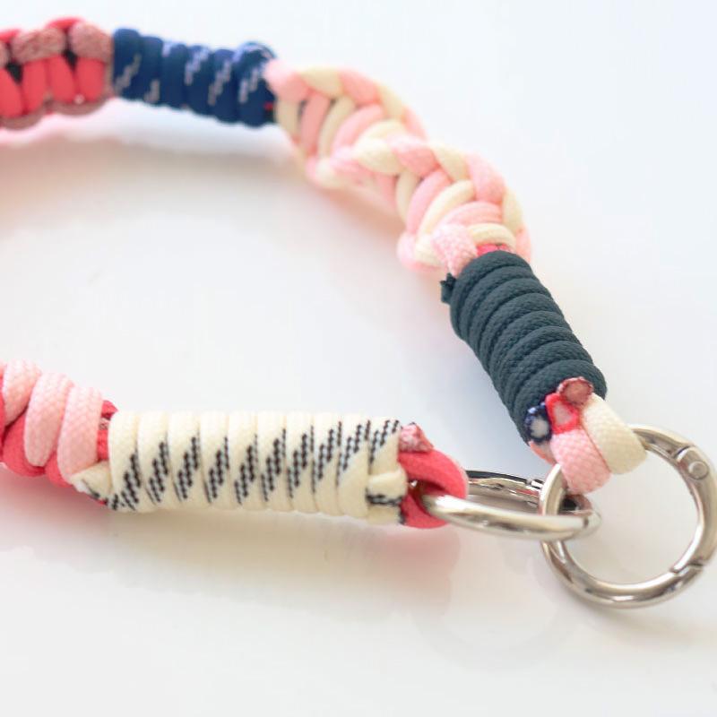 ハンドストラップ スマホ ソロモン編み込み マルチカラー ショートストラップ3 スマホ スマートフォン マカロニエッジ macaroni edge メール便OK | ブランド登録なし | 03