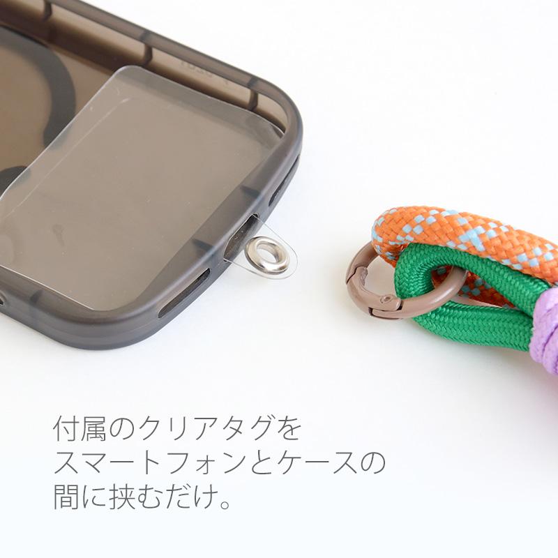 ハンドストラップ スマホ シッカー カラフル ショートストラップ