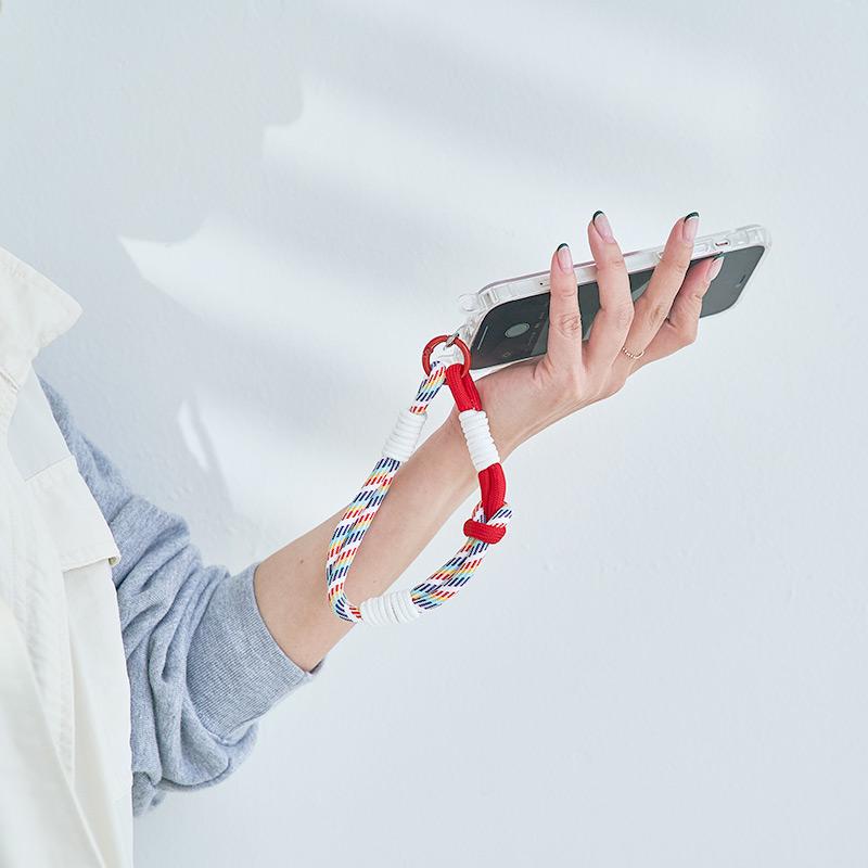 B242-8 モノグラム マルチカラー グラファイト スマホ ストラップ スマホ ストラップ 太め “Smart” POP Hand strap STREET edition 2WS