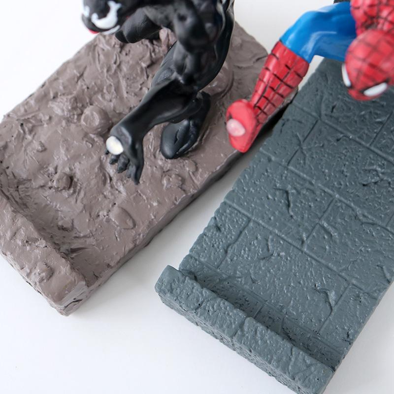 スパイダーマン スタチュー ケース 台座付 25cm 塗装済 スパイダーマン&黒スパイダーマンスタチュー