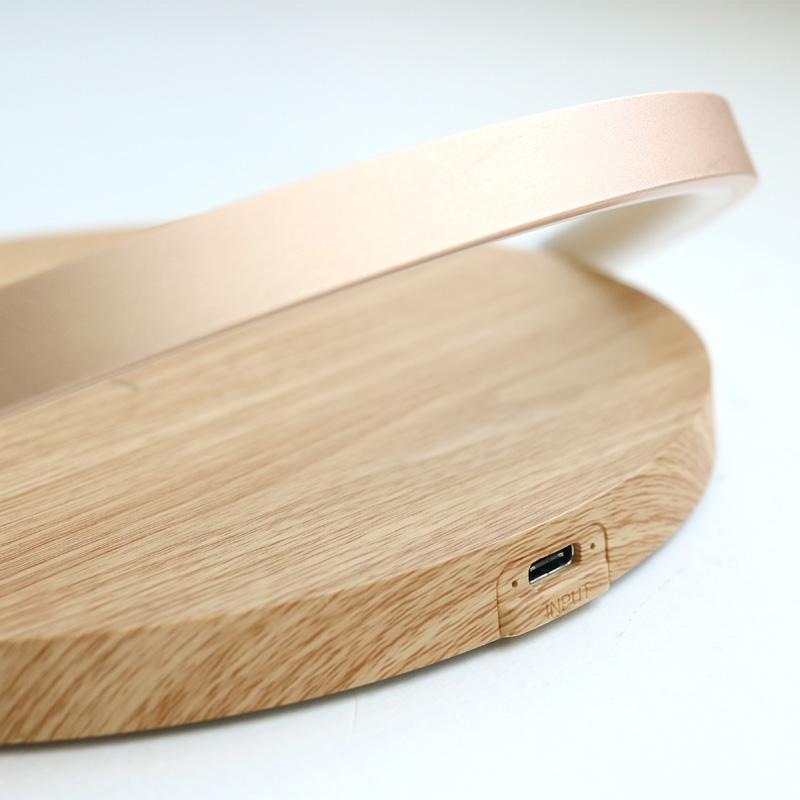 ワイヤレス充電器 スタンド ライト ≪Opt! オプト≫ チャージャー スタンドライト Qi ベッドサイド デスク 照明 インテリア おしゃれ 木目 プレゼント | ブランド登録なし | 05