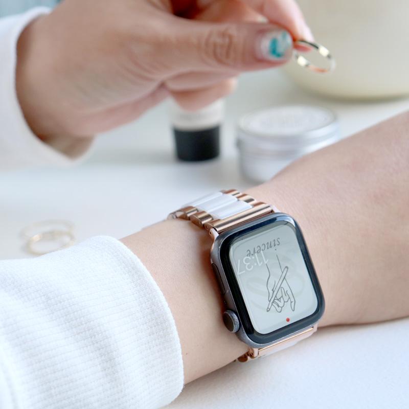 アップルウォッチ バンド ステンレス Apple Watch ベルト セラミック