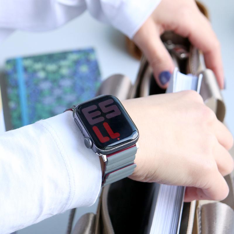 最大61％オフ！ Apple watch シリコンバンド 42 44 45mm L グレー