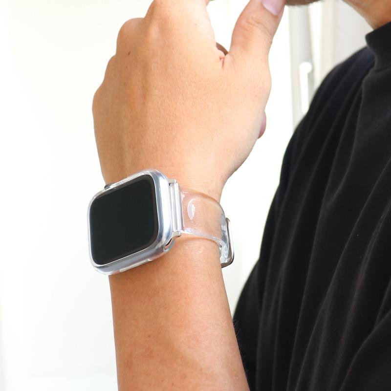 アップルウォッチ バンド クリアカラーセット 透明 Apple Watch ケース
