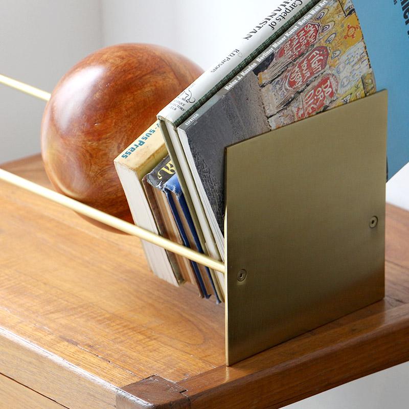 スロープ ブックエンド SLOPE BOOK END HERE 本立て 本 レコード 天然