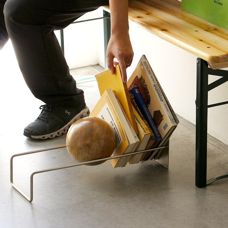 スロープ ブックエンド SLOPE BOOK END HERE 本立て 本 レコード 天然