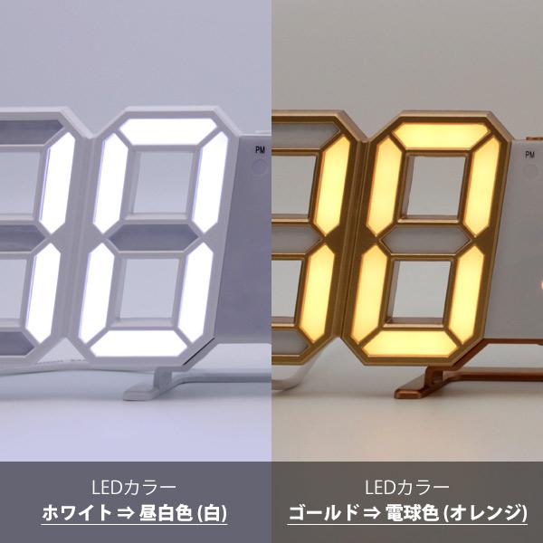 置き時計 掛け時計 デジタル 時計 SEGLOCK2 LED セグロック2 日付 温度 静音 自動調光 おしゃれ 引っ越し祝い USB｜sincere-inc｜18