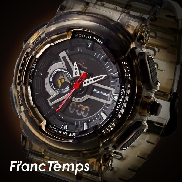 腕時計 メンズ腕時計 レディース腕時計 ブランド FrancTemps フランテンプス SYNAPSE シナプス  クリア スケルトン デジタル アナログ | 
