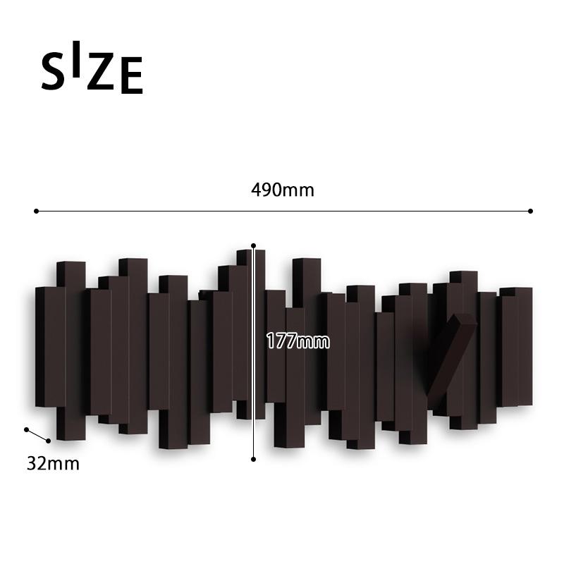 コートハンガー 壁掛け フック ウォール ハンガー アンブラ スティックス マルチフック 5連 Umbra STICKS MULTI HOOKS 折り畳み シンプル インテリア |  | 07