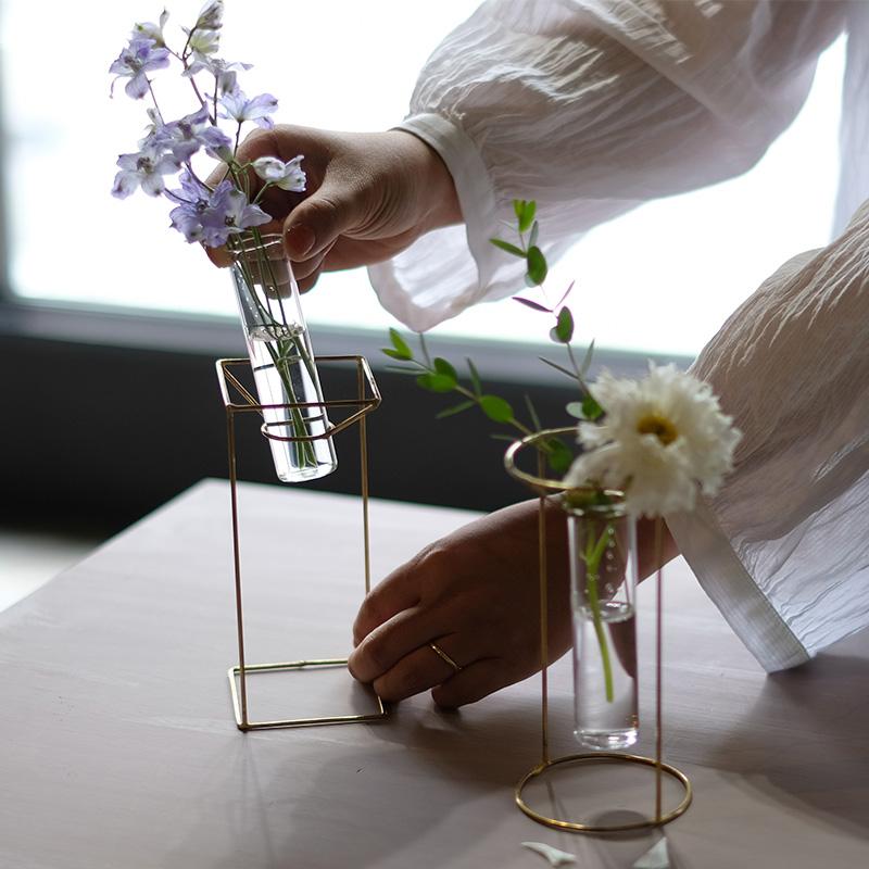 フラワーベース おしゃれ アイアン 試験管 花瓶 一輪挿し PIKE stand