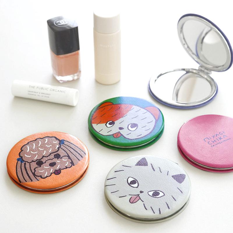 コンパクトミラー 丸 山鳩舎 みやぎちか Miyagi Chika かわいい 動物
