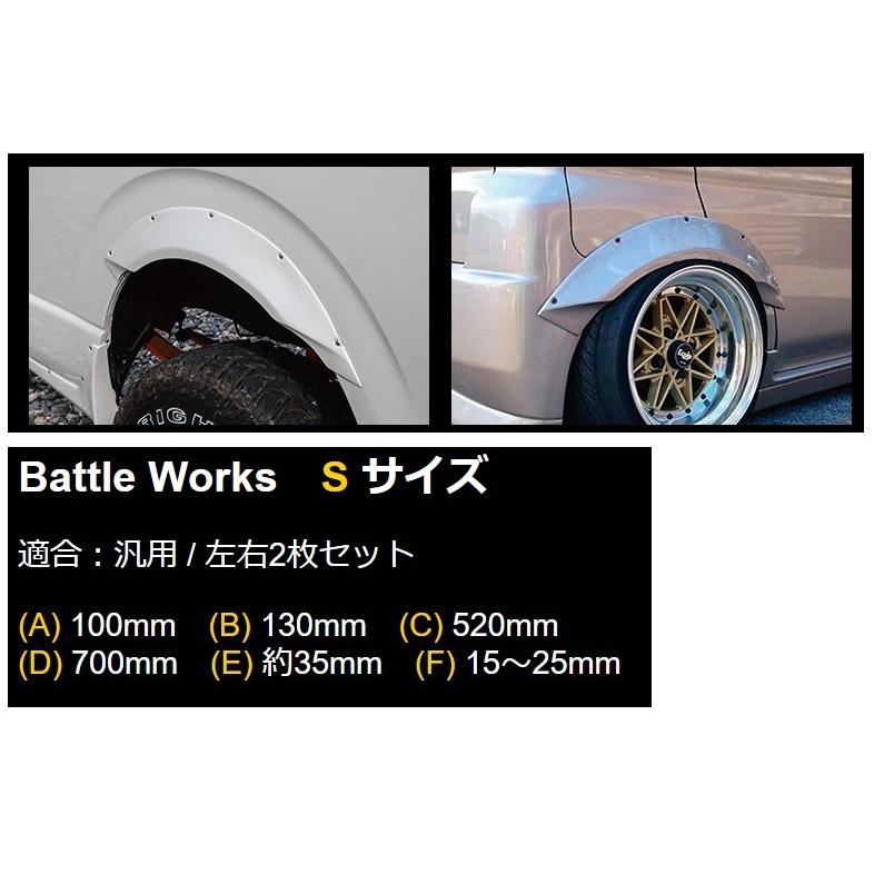 イーエスビー 汎用タイプ オーバーフェンダー Sサイズ 未塗装 ESB