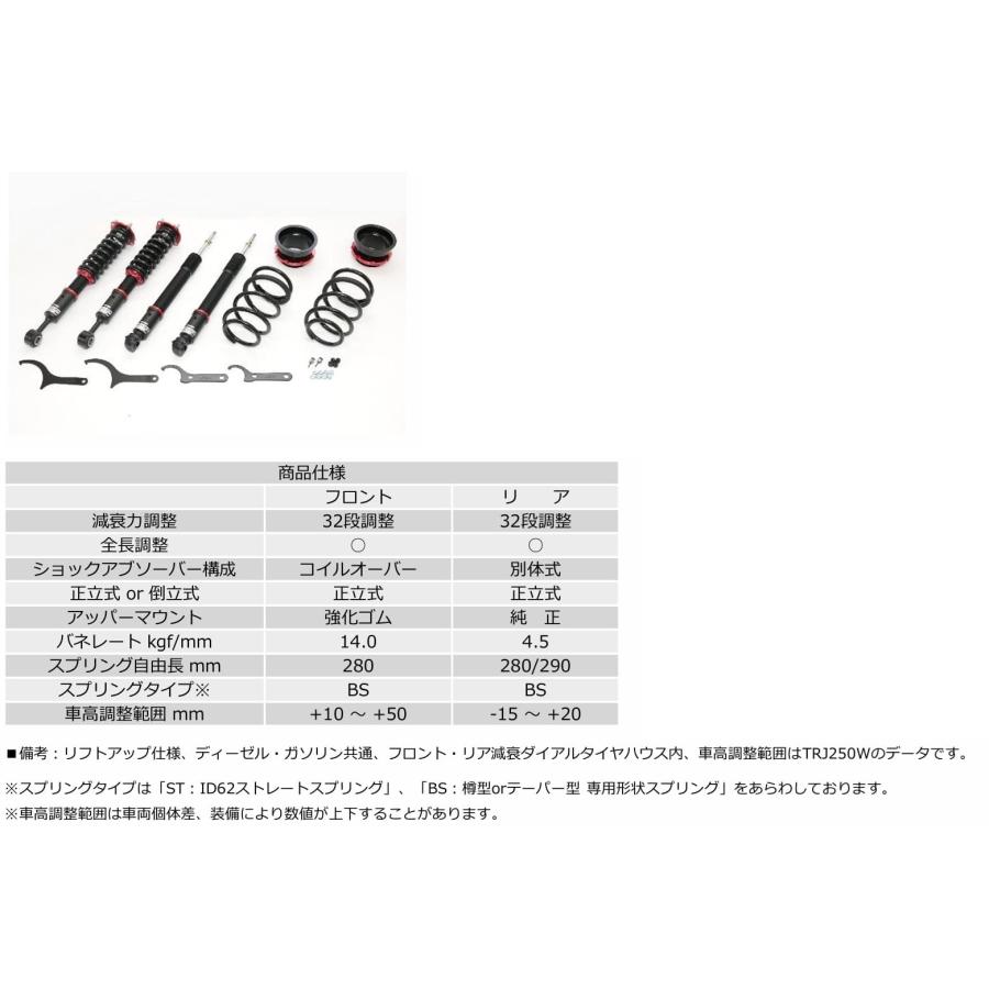 BLITZ（ブリッツ） ランドクルーザー250 TRJ250W、GDJ250W 全長調整式