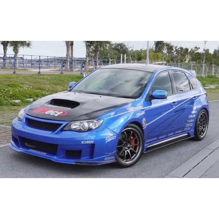 乱人 インプレッサ GRB GRF フロントバンパー LEDデイライトキット付き 