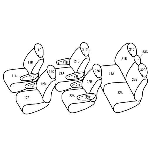 セレナ シートカバー HC27 HFC27 ベレッツァ カジュアル 3列車 N474 シート 内装｜sincere-y｜02