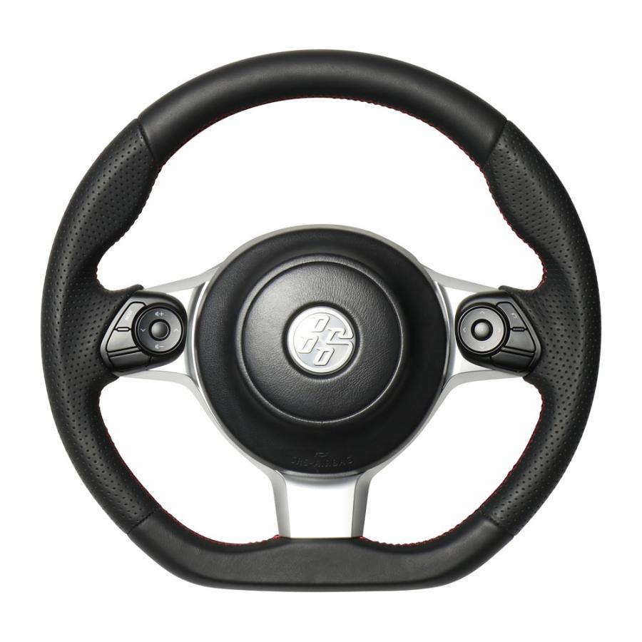 レアル アクア 10系 ステアリング GR-LPB-RD REAL オリジナルシリーズ REAL STEERING オリジナルシリーズ トヨタ アクア GR SPORT 17インチパッケージ NHP10用 カラー：オールレザー  (GR-LPB-RD)ハンドル自動車パーツレアル ステアリング | 矢東タイヤ